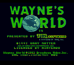Wayne's World (Europe) Title Screen